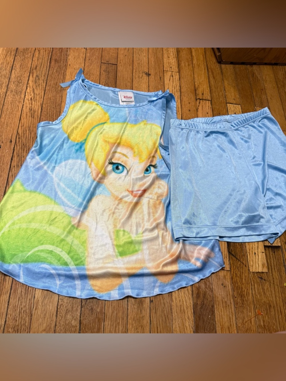 Disney Store Vintage Tinker Bell Light Blue Girls' Pajama Set - Size Small